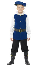 Chlapecký kostým Tudorský chlapec modrý