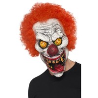 Celohlavová latexová maska šílený klaun