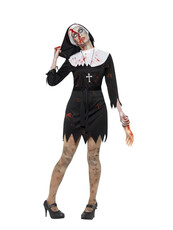 Dámský halloweenský kostým Zombie Jeptiška