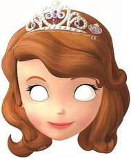 Dětské papírové masky princezna 6ks