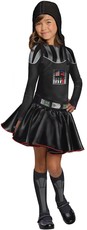 Dívčí kostýmy Darth Vader v sukni (Hvězné války, Star Wars)