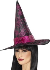 Dámský čarodějnický klobouk s pavučinou