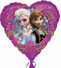 Fóliový balónek srdce 45cm, Ledové Království Frozen
