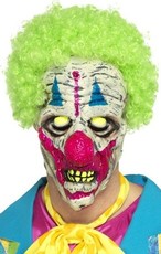 Halloweenská UV maska klaun