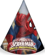 Papírové čepičky 6ks, Spiderman