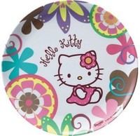 Plastový talířek 1ks, rozměr 24cm, Hello Kitty