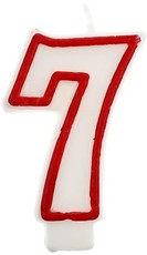 Svíčka ve tvaru číslice 7, výška 7cm