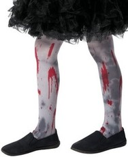 Zakrvácené dívčí zombie punčocháče s krví