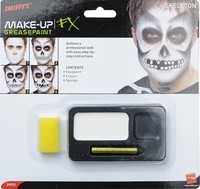 Halloweenský make up kostlivec, smrtka