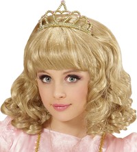 Dívčí princeznovská paruka s korunkou (blondýna)