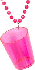 Růžový náhrdelník s panákovým přívěskem