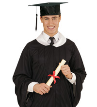 Saténový absolventský klobouk