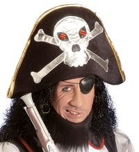 Pirátský klobouk s lebkou se skříženými hnáty