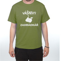 Vtipné tričko - vášnivý zahrádkář, zelené