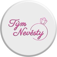 Placka Tým nevěsty s prstenem (bílá)