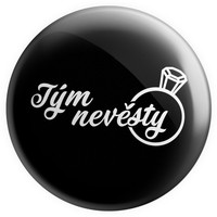 Placka Tým nevěsty s prstenem, (Černá)