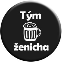 Placka Tým ženicha s pivem (Černá)