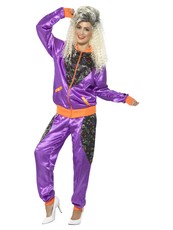 Dámský retro kostým z 80. let, fialový