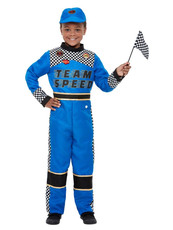Chlapecký kostým automobilový závodník (modrý)