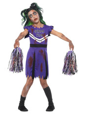 Dívčí kostým Zombie roztleskávačka (fialovo-černý)