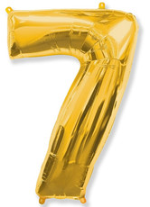 Fóliový balónek číslice 7 zlatý 85cm