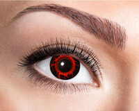 Certifikované tříměsíční barevné kontaktní čočky nedioptrické, červeno-černé 84109541.m86