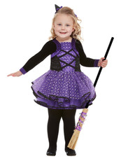 Dívčí kostým malá čarodějnice, fialový