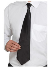 Černá gangsterská kravata, deluxe kvalita