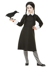 Dětský gothický kostým školačky, černý