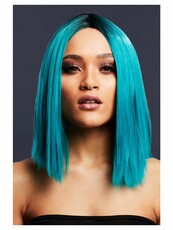 Paruka Fever Kylie, dvoubarevná šedozelená