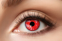 Certifikované roční barevné kontaktní čočky nedioptrické, červená růže 84063141.650