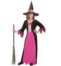 Dívčí kostým čarodějnice, růžová