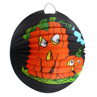 Lampion Halloween tmavý kulatý - dýně 25cm