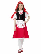 Dívčí kostým červená karkulka se sukní