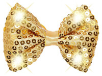 Zlatý motýlek s glittry, svítící