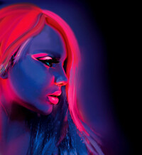 Neonový make-up svítící ve tmě (30ml), růžový