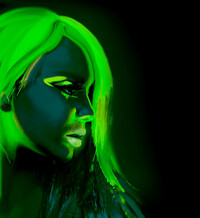 Neonový make-up svítící ve tmě (30ml), zelený