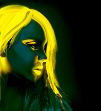 Neonový make-up svítící ve tmě (30ml), žlutý