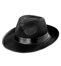 Černý gangsterský klobouk