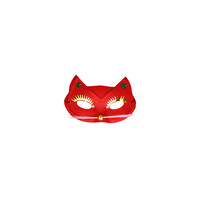 Červená škraboška kočka