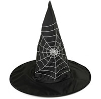 Dětský klobouk čarodějnice/Halloween s pavučinou