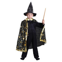 Dětský kostým kouzelnický plášť černý