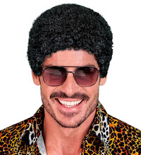 Paruka Afro černá "wetlook"