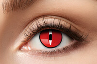 Certifikované tříměsíční barevné kontaktní čočky nedioptrické červené M97