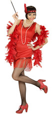 Dámský červený kostým flapper