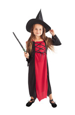 Dětský kostým bordó čarodějnice/Halloween