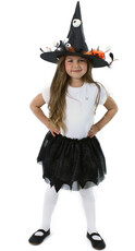 Dětský kostým tutu sukně čarodějnice/Halloween (pro věk 3-7 let)