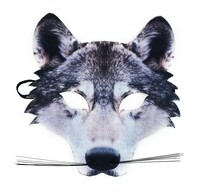 Maska vlk s vousy dětská
