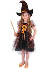 Dětský kostým čarodějnice/Halloween hvězdička