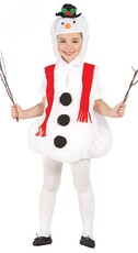 Dětský kostým sněhulák s kapucí